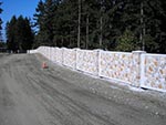 thumbnail of precast masonry wall along road
